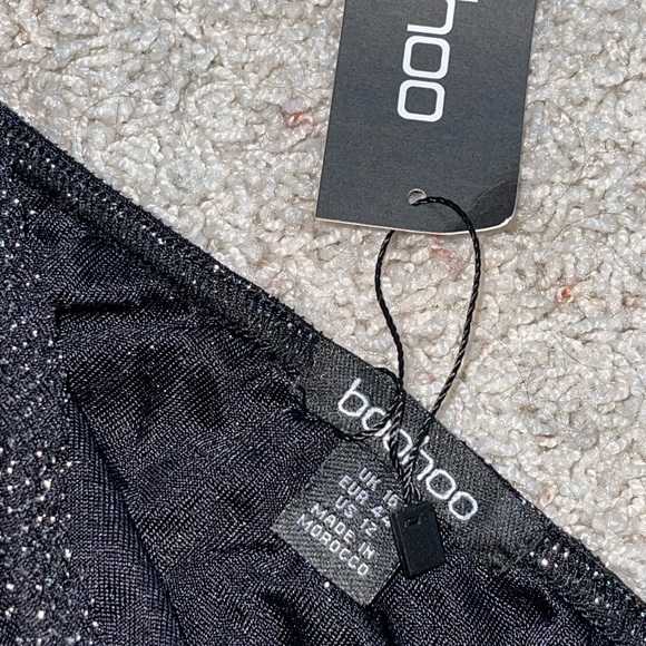 Twist Front Black Glitter Skirt - Picture 5 of 5